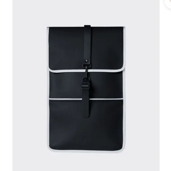 RAINS Reflective Backpack in Black Style No. 14090 Unisex Men Women main image 8